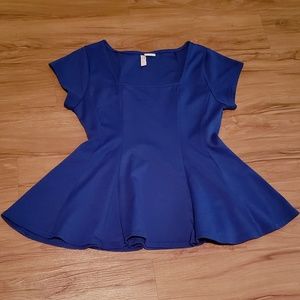Blue Pelpum Top